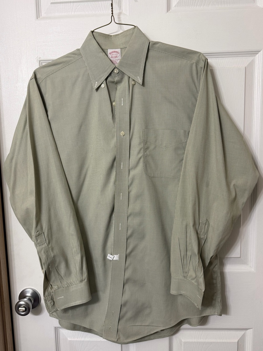 Brooks Brothers Sage Green Long-Sleeve Button-Down Shirt